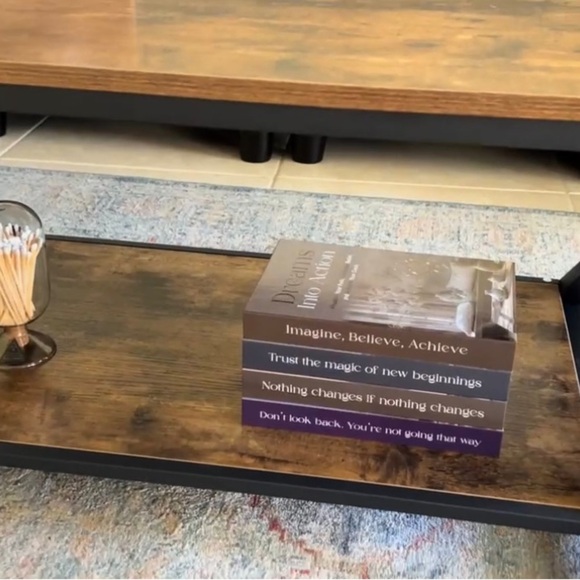 Decorative Book Stack with Inspirational Quotes - Black, Gray, White - Picture 6 of 9